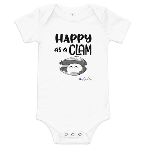 Happy As A Clam, Girls Onesies