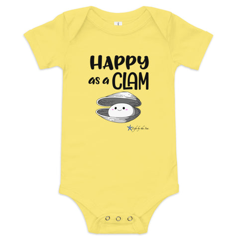 Happy As A Clam, Girls Onesies