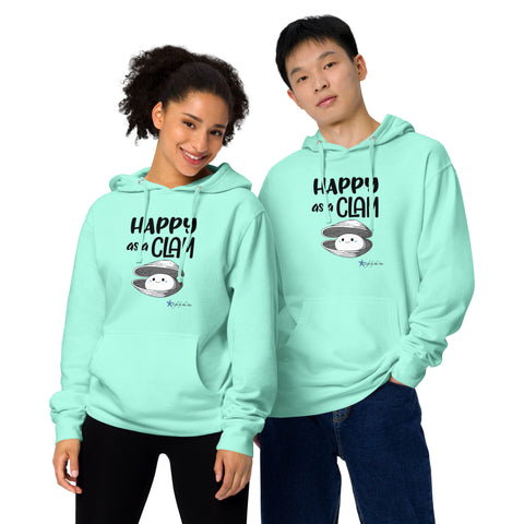 "Happy as a Clam" Unisex midweight hoodies