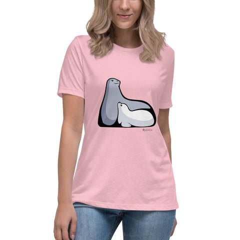 Mom and Baby Seal Women's Relaxed T-Shirt