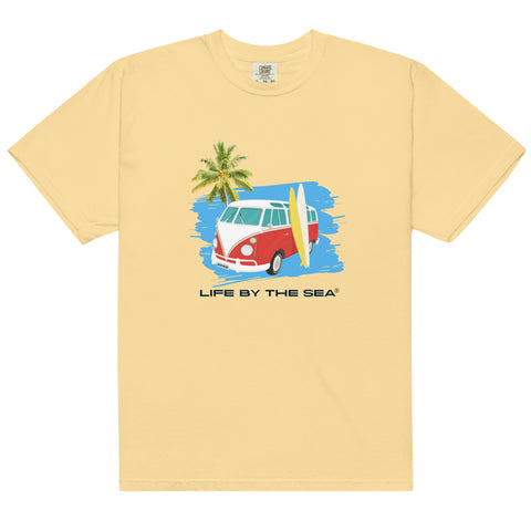 Retro Life by the Sea Men’s garment-dyed heavyweight t-shirt