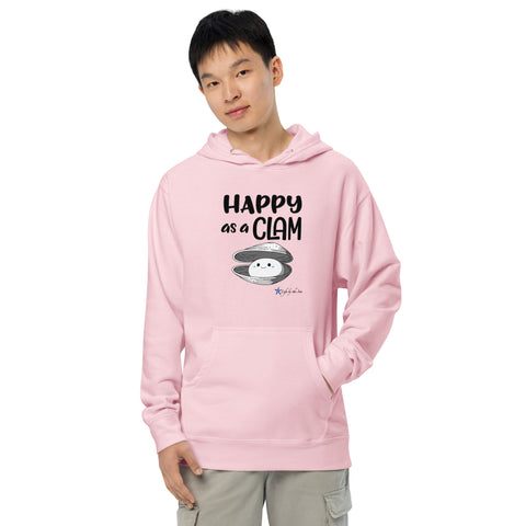"Happy as a Clam" Unisex midweight hoodie