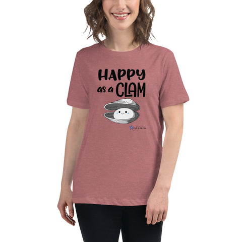 "Happy as a Clam" Women's Relaxed T-Shirt
