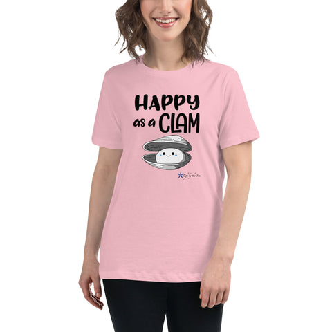 "Happy as a Clam" Women's Relaxed T-Shirt