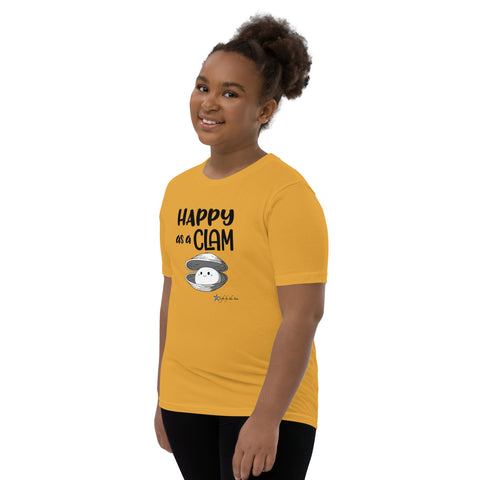 "Happy as a Clam" Youth Short Sleeve T-Shirt