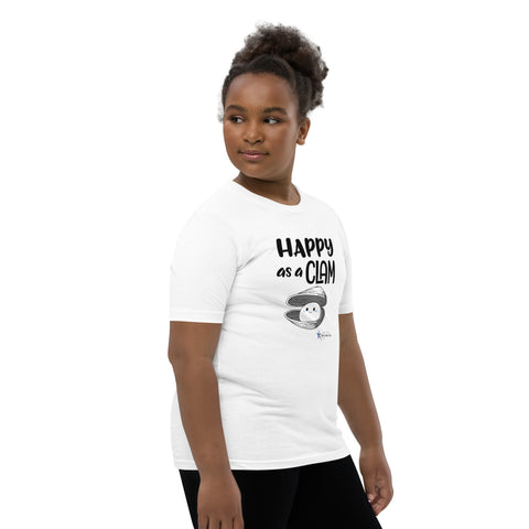 "Happy as a Clam" Youth Short Sleeve T-Shirt